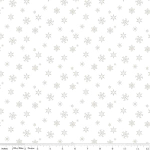 Snowflakes in White from Christmas Wishes by Riley Blake Designs