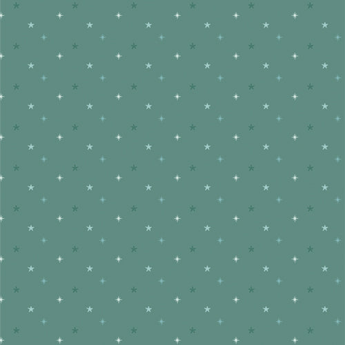 Twinkling Skies in Pine - for Christmas In The Cabin for Art Gallery Fabrics