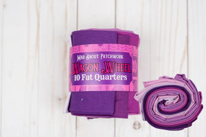 Western Wagon Wheel - Celestial Pink and Purple (light purple background)