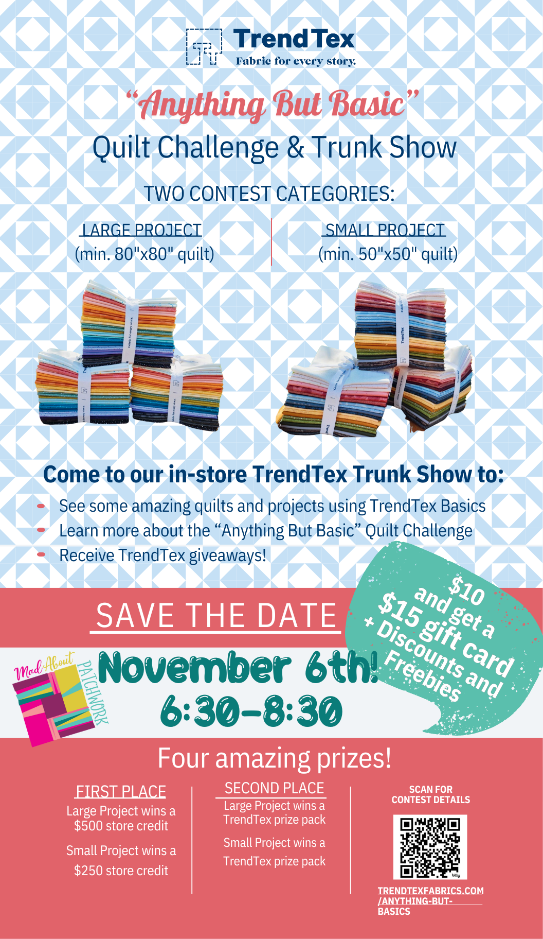 "Anything but Basic" Quilt Challenge & Trunk Show