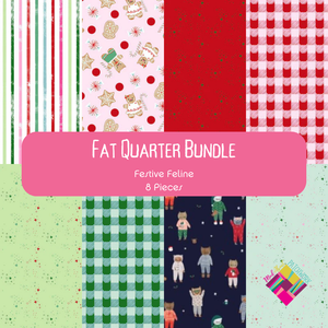 Festive Feline Fat Quarter Bundle (8 FQs) for Dear Stella Fabrics