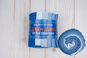 Western Wagon Wheel - Grey and Blue Mountain Mist (Salmon Label)
