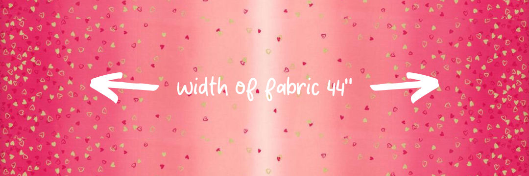 I Heart Ombre Metallic in Hot Pink for V&Co. for Moda Fabrics