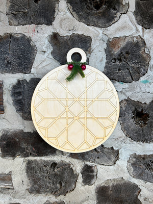 Holiday Barn Block Door Ornament