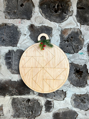 Holiday Barn Block Door Ornament