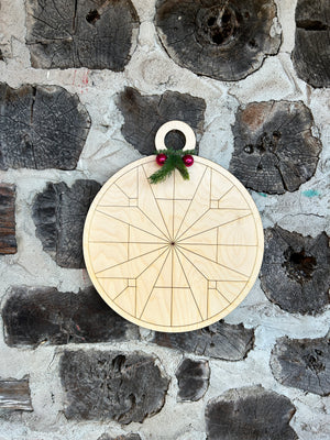 Holiday Barn Block Door Ornament