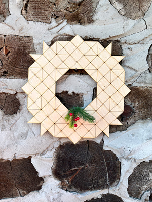 Holiday Barn Block Door Ornament