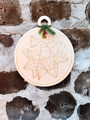 Holiday Barn Block Door Ornament