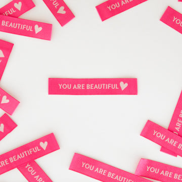 You Are Beautiful  - Sewing Labels by Sarah Hearts