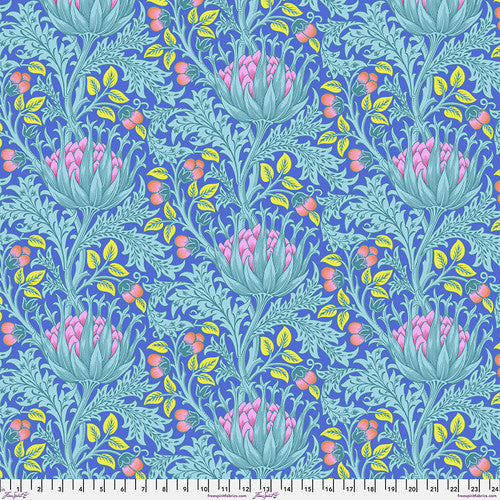 Artichoke - Blue, by Kaffe Fassett x The Original Morris & Co. for Free Spirit Fabrics