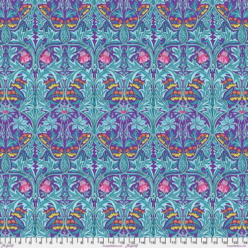 Bluebell - Purple ,  by Kaffe Fassett x The Original Morris & Co. for Free Spirit Fabrics