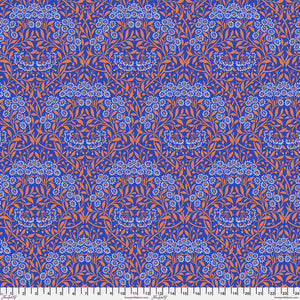 Michaelmas Daisy - Cobalt ,  by Kaffe Fassett x The Original Morris & Co. for Free Spirit Fabrics