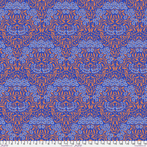 Michaelmas Daisy - Cobalt ,  by Kaffe Fassett x The Original Morris & Co. for Free Spirit Fabrics