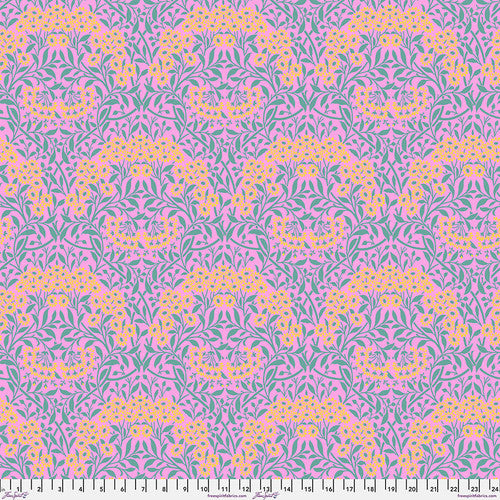 Michaelmas Daisy - Pink ,  by Kaffe Fassett x The Original Morris & Co. for Free Spirit Fabrics