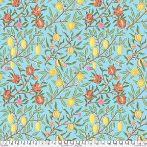 Fruit - Duck Egg,  by Kaffe Fassett x The Original Morris & Co. for Free Spirit Fabrics