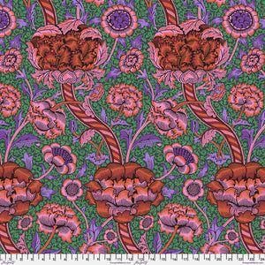 Wandle - Red,  by Kaffe Fassett x The Original Morris & Co. for Free Spirit Fabrics