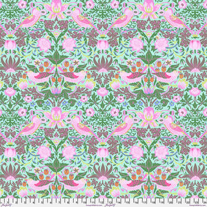 Strawberry Thief - Aqua,  by Kaffe Fassett x The Original Morris & Co. for Free Spirit Fabrics