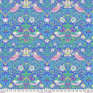 Strawberry Thief - Blue,  by Kaffe Fassett x The Original Morris & Co. for Free Spirit Fabrics