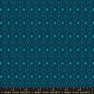 Diamonds in Peacock from Flowerland by Melody Miller of Ruby Star Society for Moda Fabrics