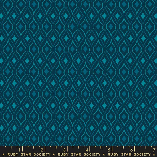 Diamonds in Peacock from Flowerland by Melody Miller of Ruby Star Society for Moda Fabrics