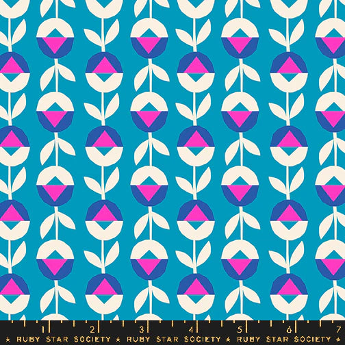 Flower Chain in Cerulean from Eye Candy by Ruby Star Society for Moda Fabrics