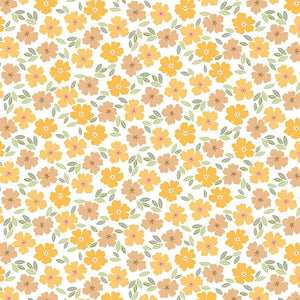 Posies in White in Multi for Bees Knees by Dear Stella Fabrics