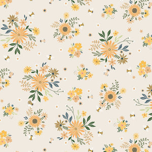 Floral Buzz in Ash for Bees Knees by Dear Stella Fabrics