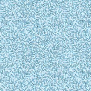 Leaves in Light Teal - Veranda by Martha Pullen for Benartex