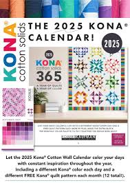 2025 Kona Calendar from Robert Kaufman Fabrics