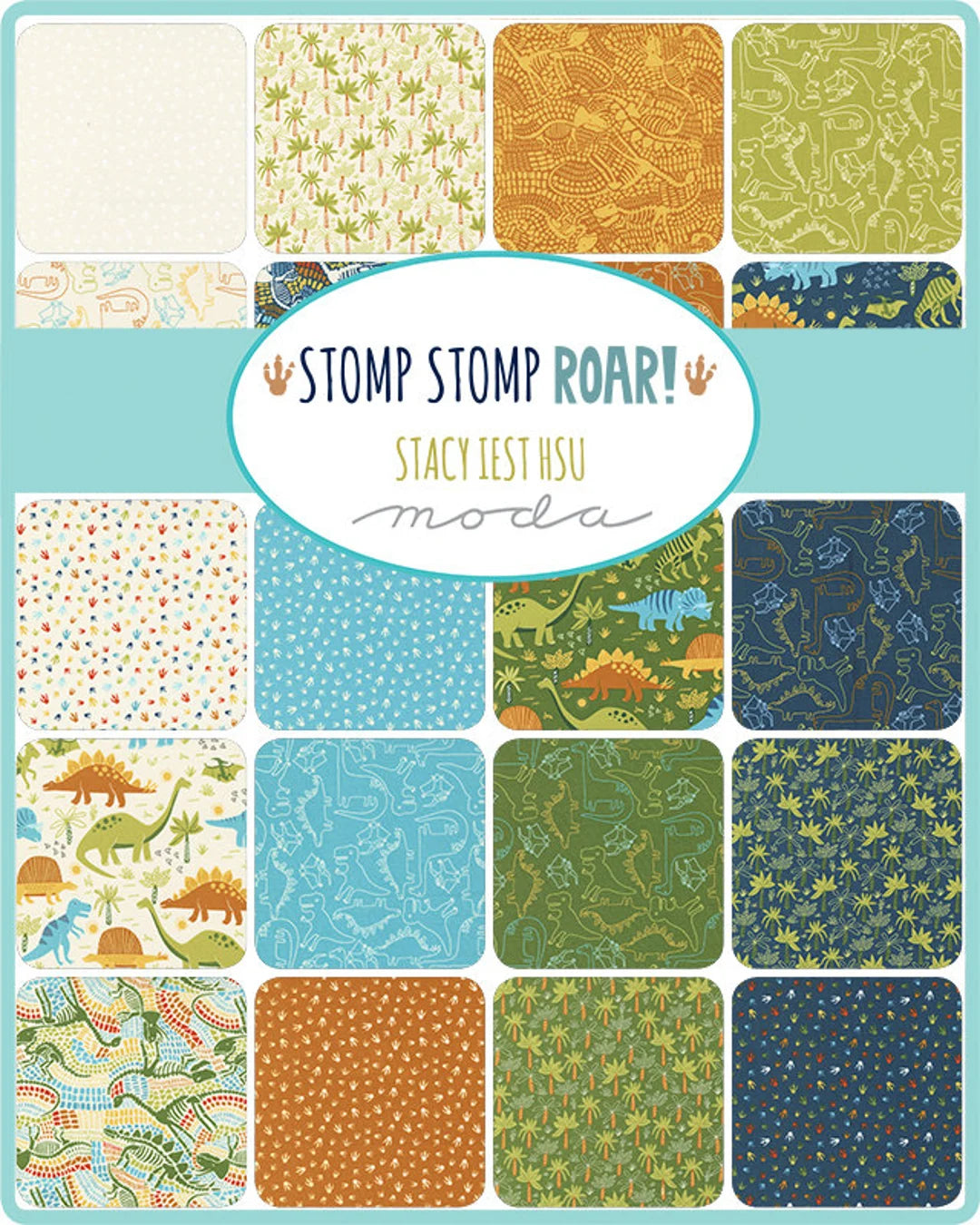 Stomp Stomp Roar, by Stacey Iest Hsu for Moda Fabrics