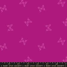 Tiny Butterflies in Berry for Backyard by Ruby Star Society for Moda Fabric