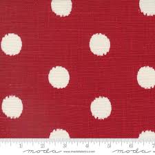 White Dots on Red 54" Slub for Panache Wovens by Pieces to Treasure for Moda Fabrics (Copy)