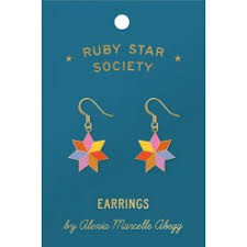 Ruby Star Earrings – Quilt Star