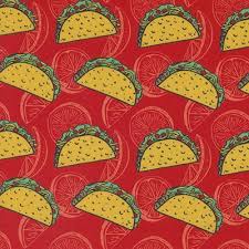 Tacos in Ketchup for Snack Shack by Crystal Manning for Moda Fabrics