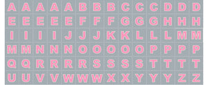 Lewis & Irene - Christmas Glow  - Alphabet Letters, Pink on Grey