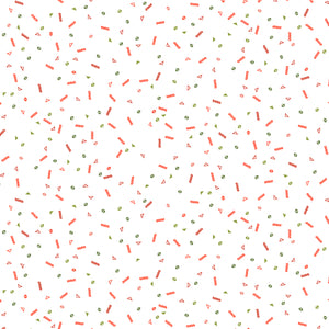 Miniature Minis - Shaken Shapes - Candy Cane Red Fabric for RJR Fabrics