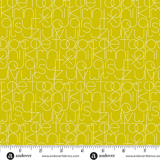 Enough in Chartreuse from Soliloquy by Alison Glass for Andover Fabrics