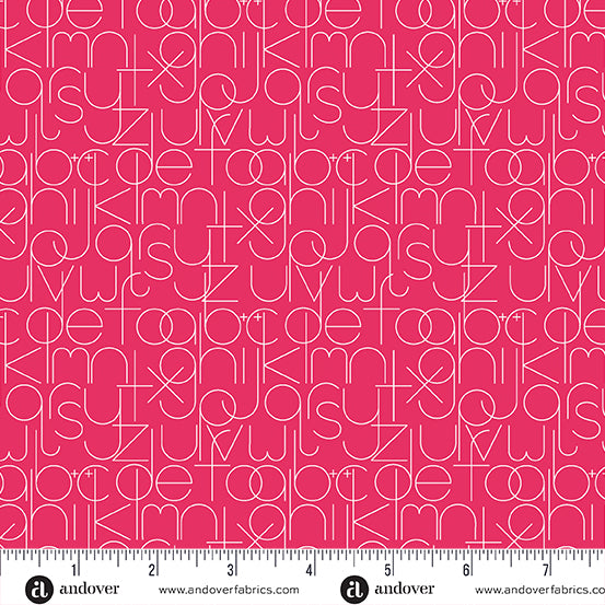 Enough in Strawberry from Soliloquy by Alison Glass for Andover Fabrics