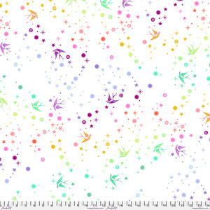 Fairy Dust in White - MINKY 58" - from True Colors by Tula Pink for Freespirit Fabrics