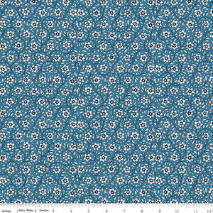 Lily Trail A for Denim Florals by Liberty Fabrics