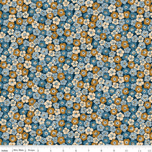 Spring Flourish B for Denim Florals by Liberty Fabrics