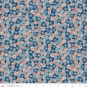 Spring Flourish A for Denim Florals by Liberty Fabrics