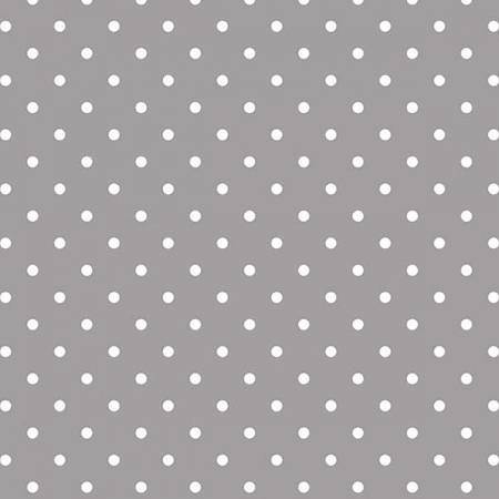 Swiss Dot White on Gray, Designer Fabric, Riley Blake Designs, [variant_title] - Mad About Patchwork